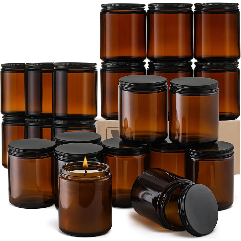 Słoiki z brązowego szkła o poj – Candle Making Jars With Lids recenzja i cena