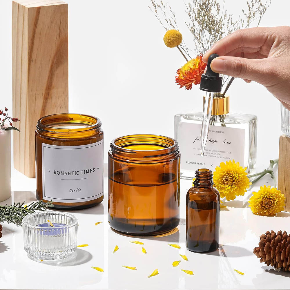 Słoiki z brązowego szkła o poj – Candle Making Jars With Lids recenzja i cena